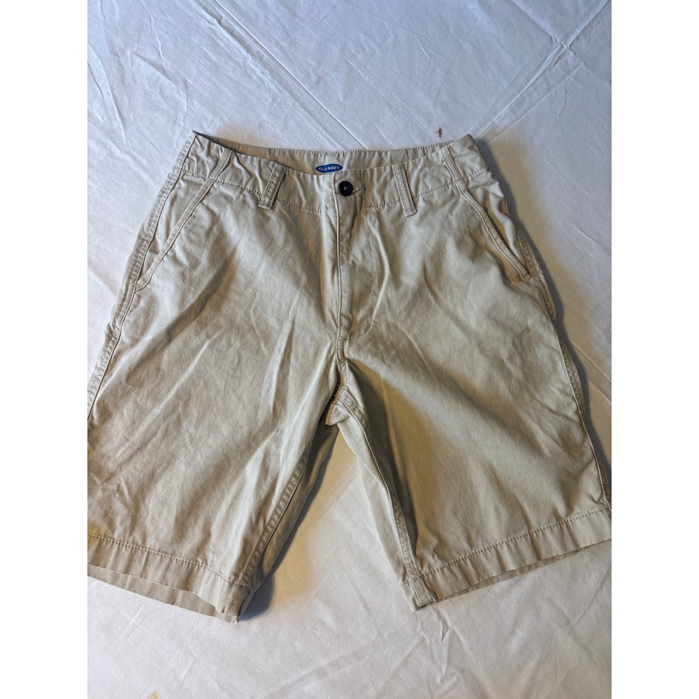 Old Navy Chino Shorts Mens 30 Khaki  Cotton Twill Flat Front Casual